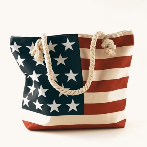 America Flag Everyday Bag Lightweight Tote Beach Bag Independence Day *LAST ONE* - Picture 7 of 8